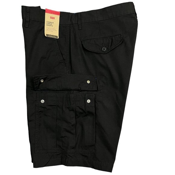 Levis Mens Carrier Cargo Shorts Size 34-36 Black Cotton Casual & Stylish Shorts - Picture 6 of 15